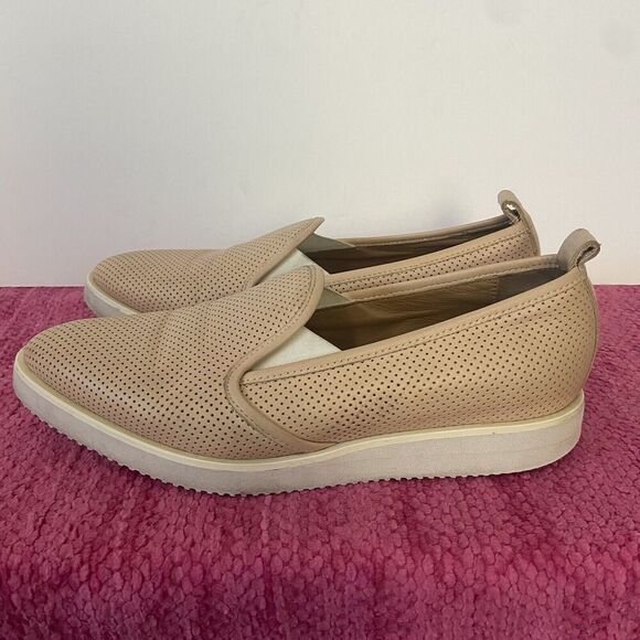 Everlane The Leather Street Shoe Pointed Toe Perforated Natural Beige Size 7.5 - Picture 5 of 12